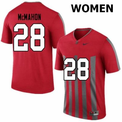 Women's Ohio State Buckeyes #28 Amari McMahon Throwback Nike NCAA College Football Jersey Season OCM0344SE